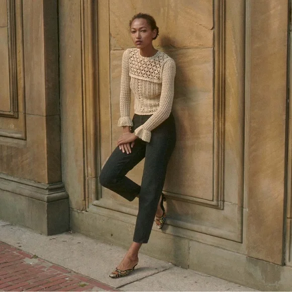 Doen Heirloom Madeira Crochet Top in Goldleaf - Medium - Picture 2 of 5